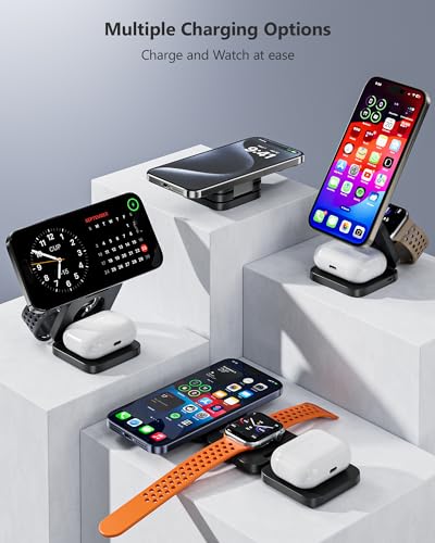 Antank 3 in 1 Charging Station for Apple iPhone 16 15 14 13 12 Series Portable Travel Charger
| Magnetic Foldable Wirel