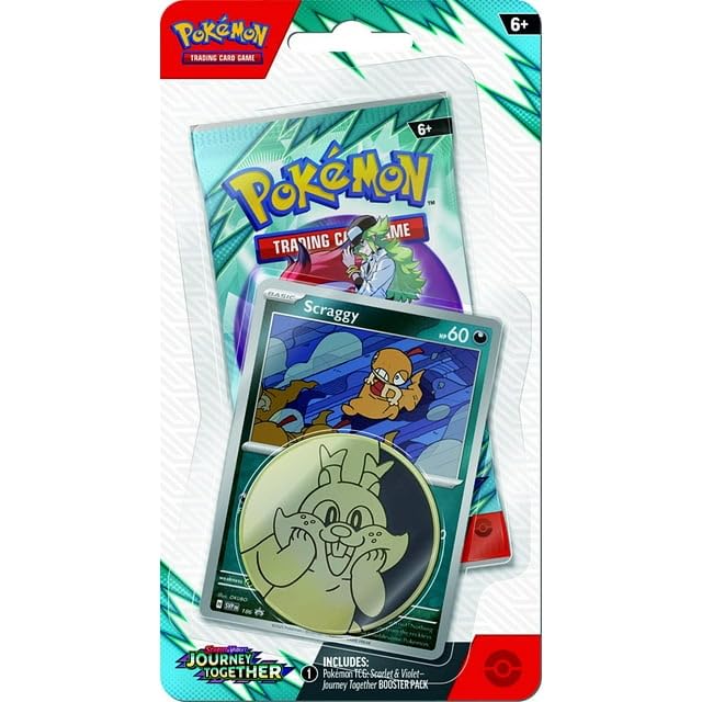 Scarlet & Violet Journey Together Scraggy Checklane Blister Pack Game Pass Users Collector Hobbyists Card Booster Pack