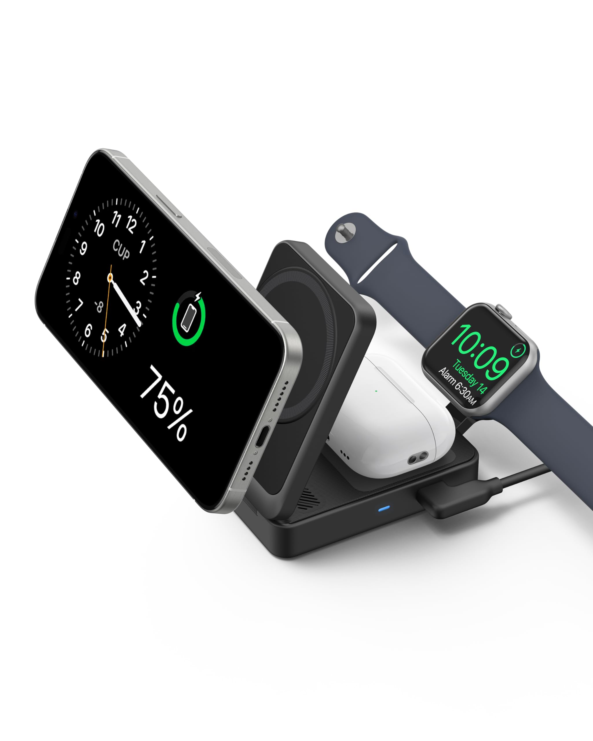 Anker MagGo 3 in 1 iPhone 16 Charging Station for iPhone 15/14, AirPods, Apple Watch 9
| Qi2 Certified 15W Foldable Cha