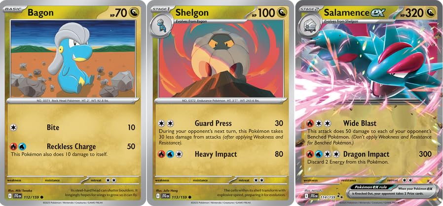 Salamence Ex 114/159 Double Rare Pokemon Card Lot for Collectors Journey Together